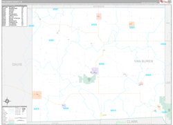 Van Buren County, IA Wall Map Premium Style 2024